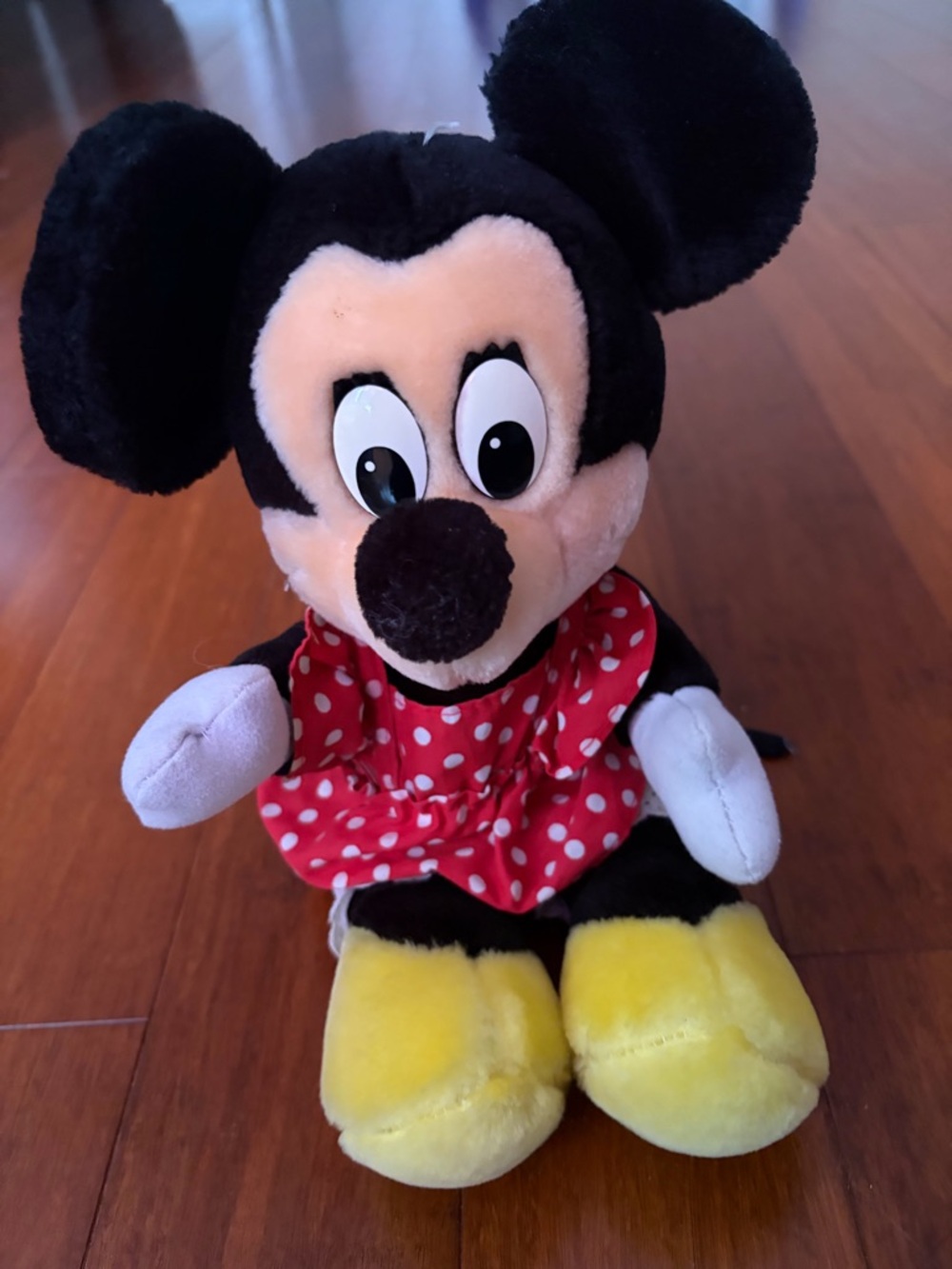 Vintage Minnie Mouse Plush Disneyland Walt Disney World Missing Bow
